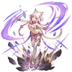  1girl action_taimanin breasts butt_crack character_request claws copyright_request simple_background skirt taimanin_(series) underboob 