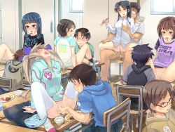 5girls 6+boys ahegao bento blue_panties blush bottomless breasts censored classroom cum cum_in_pussy desk female_teacher fingering flat_chest food fucked_silly glasses grabbing_another&#039;s_breast groping group_sex head_back heavy_breathing hetero hikari_club indoors kodomo_doushi large_breasts loli long_hair mary_janes mosaic_censoring multiple_boys multiple_girls orgy original panties panties_around_leg penis polka_dot polka_dot_panties ponytail pussy pussy_juice saliva school school_desk sex shoes short_hair shota spread_legs striped_clothes striped_panties sweat teacher teacher_and_student thighhighs trembling twintails underwear uwabaki vaginal white_legwear rating:Explicit score:1134 user:razorlol