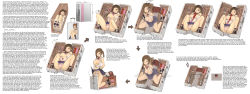  1girl absurdres anal_beads arms_behind_back arrow_(symbol) ball_gag bdsm between_breasts bondage bound breasts brown_hair cameltoe closed_eyes dildo dot_nose egg_vibrator english_text engrish_text full_body gag hard-translated highres in_container lamb_(artist) large_breasts looking_at_viewer miniskirt multiple_views nipple_slip nipples no_bra no_shoes one_eye_closed panties pink_panties pleated_skirt ranguage remote_control_vibrator school_uniform sex_toy short_hair simple_background skirt slave sleeveless socks speculum spread_legs straddling suitcase text_focus third-party_edit translated typo underwear vibrator white_background wooden_horse x-ray  rating:Explicit score:143 user:surveyork