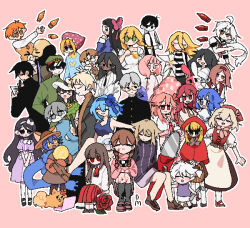  .flow absurdres akazukin_no_ookami ange_(gensou_otome_no_okashi_na_kakurega) ao_oni apron aya_drevis bald black_eyes black_hair blonde_hair blue_eyes blue_hair bow braid brown_eyes brown_hair chloe_ardenne claire_elford colored_skin dark-skinned_female dark_skin dimadima dr._eva_rosalene dr._neil_watts dreaming_mary flower gensou_otome_no_okashi_na_kakurega glasses gokuto_jihen green_eyes grey_hair highres hinata_(yanderella) hiroshi_(ao_oni) honoka_(yanderella) ib_(ib) ib_(kouri) kirisame_ga_furu_mori long_hair mad_father madotsuki majo_no_ie mary_(dreaming_mary) mix_ore multiple_boys multiple_girls nagisa_ichigaulait niko_(oneshot) omori omori_(omori) oneshot orange_hair pink_eyes pink_hair pom_(pom_gets_wi-fi) pom_gets_wi-fi purple_hair rachel_gardner red_bow red_eyes red_flower red_rose rose rosetta_(akazukin_no_ookami) sabitsuki saeki_(gokuto_jihen) saibou_shinkyoku satsuriku_no_tenshi short_hair simple_background suga_koutarou to_the_moon twin_braids urotsuki viola_(majo_no_ie) white_hair white_skin witch&#039;s_heart yanderella yume_2kki yume_nikki 