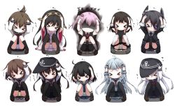  &gt;_&lt; 10s 6+girls :&lt; ahoge akatsuki_(kancolle) anchor anger_vein black_hair black_legwear black_panties blush bow bow_panties brown_hair chibi closed_eyes cowering eyepatch folded_ponytail green_panties haguro_(kancolle) hair_ornament hands_on_own_head haruna_(kancolle) hat hibiki_(kancolle) ikazuchi_(kancolle) inazuma_(kancolle) itituki kantai_collection long_hair multiple_girls murakumo_(kancolle) panties panties_under_pantyhose pantyhose pantyshot pink_hair pleated_skirt school_uniform serafuku shiranui_(kancolle) skirt squatting striped_clothes striped_panties tenryuu_(kancolle) thighhighs trembling underwear upskirt ushio_(kancolle) white_hair white_panties  rating:Sensitive score:10 user:danbooru