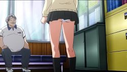  1boy 1girl animated black_socks blackmail blonde_hair blush bouncing_breasts bow bow_bra bow_panties bra breasts brown_eyes censored character_request collarbone cum cum_in_mouth drooling ejaculation embarrassed english_text erection fat fat_man fellatio grabbing_another&#039;s_hair grabbing_another&#039;s_twintails groin hair_bobbles hair_ornament half-closed_eyes hetero highres ima_kara_atashi indoors interior irrumatio jitome kneehighs large_breasts large_penis licking licking_penis long_hair mosaic_censoring navel nipples open_mouth oral panties penis penis_grab pleated_skirt pumping saliva school_uniform shiny_skin skirt socks sound squatting subtitled teacher_and_student tears teeth tongue tongue_out topless_female twintails two_side_up ugly_bastard underwear unworn_skirt video white_bra white_panties 