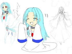  1girl artist_request closed_eyes happy long_hair red_eyes seihou smile yuitia 