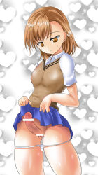  00s 1futa bar_censor brown_eyes brown_hair censored futanari heart koyama_takahiro misaka_mikoto penis school_uniform solo toaru_kagaku_no_railgun toaru_majutsu_no_index  rating:Explicit score:27 user:hentaiprovisions