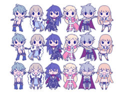  &gt;_&lt; 3boys 3girls :d armor assassin_cross_(ragnarok_online) belt bio_lab black_belt black_pants black_shirt blonde_hair blue_dress blue_eyes blue_hair blue_pants blunt_bangs breastplate brown_cape brown_shorts candy cape cecil_damon chainmail chibi commentary_request copyright_name crop_top cross dancing double_bun dress eremes_guile food full_body fur-trimmed_cape fur-trimmed_shirt fur-trimmed_shorts fur_trim gloves green_hair grey_hair hair_bun high_priest_(ragnarok_online) high_wizard_(ragnarok_online) howard_alt-eisen kathryne_keyron kyu_kyu_kyu_nyaa lollipop long_hair long_sleeves looking_at_viewer lord_knight_(ragnarok_online) margaretha_sorin meme mere_(enya) monster_hunter_(series) monster_hunter_portable_2nd multiple_boys multiple_girls open_clothes open_mouth open_shirt pants pauldrons pink_dress ragnarok_online red_cape sash seyren_windsor shirt short_hair shorts shoulder_armor simple_background sleeveless sleeveless_shirt smile sniper_(ragnarok_online) suspenders swept_bangs swirl_lollipop two-tone_dress white_background white_dress white_sash white_shirt whitesmith_(ragnarok_online) xd yellow_gloves yellow_shirt 