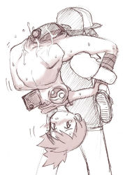 1boy 1girl artist_request ash_ketchum bdsm blush bondage bottomless bound carrying large_insertion loli looking_at_viewer misty_(pokemon) monochrome motion_lines nintendo nipple_penetration nipples object_girl object_insertion poke_ball pokedex pokemon pokemon_(anime) pussy_juice short_hair side_ponytail simple_background source_request stomach_bulge sweat tagme uncensored upside-down vaginal vaginal_object_insertion what white_background rating:Explicit score:72 user:JarleShannara