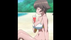  00s 1girl animated anime_screenshot ass bikini blue_eyes blue_hair blush bouncing_breasts breasts brown_hair bursting_breasts cleavage clothes_lift compilation covered_erect_nipples crop_top cup drinking_glass green_bikini hayakawa_misaki kemeko_deluxe large_breasts makihara_izumi midriff navel nipple_erection one-piece_swimsuit open_clothes open_shirt partially_submerged school_swimsuit shirt shirt_lift short_hair swimming swimsuit swimsuit_under_clothes tagme underwater undressing video wet white_bikini white_shirt wide_hips yellow_eyes 