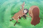  &gt;_&lt; 2girls amakusa_shino animal animated deer grass humping long_hair lowres multiple_girls school_uniform seitokai_yakuindomo shichijou_aria skirt video video  rating:Questionable score:13 user:Kota_Hoshino