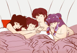  3girls kunou_kodachi kuonji_ukyou matress multiple_girls ranma_1/2 saotome_ranma sex shampoo_(ranma_1/2) 
