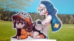  1boy 1girl animated ass_grab bad_id bad_twitter_id bike_shorts blonde_hair blue_eyes blue_sky blush bridget_(guilty_gear) brown_hair fast fingerless_gloves gloves grass guilty_gear hat hetero kanikama may_(guilty_gear) nun open_mouth orange_eyes real_life sex shoes sky sound sweatdrop tagme trap trap_on_female tree unconventional_media video what  rating:Explicit score:259 user:savingsgoldmedal