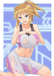 10s 1girl blue_eyes bodypaint brown_hair female_focus gundam gundam_build_fighters gundam_build_fighters_try hoshino_fumina kneeling naked_paint navel nude painted_clothes ponytail solo wo_jianqiang_fu_guo rating:Questionable score:21 user:danbooru