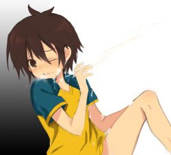  1boy brown_hair cum handa_shin&#039;ichi inazuma_eleven inazuma_eleven_(series) male_focus shota yaoi  rating:Explicit score:14 user:cypherpunks