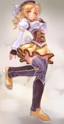  10s 1girl bad_id bad_pixiv_id blonde_hair chikokuma detached_sleeves dress drill_hair female_focus fingerless_gloves gloves hair_ornament hat highres mahou_shoujo_madoka_magica mahou_shoujo_madoka_magica_(anime) solo striped_clothes striped_thighhighs thighhighs tomoe_mami tomoe_mami_(magical_girl) vertical-striped_clothes vertical-striped_thighhighs yellow_eyes  rating:Sensitive score:36 user:danbooru