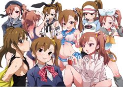  1girl animal_ears bikini blazer blush breasts brown_hair cosplay cosplay_request crossover futami_mami hair_ribbon hat idolmaster idolmaster_(classic) jacket kagamine_rin kagamine_rin_(cosplay) kantai_collection love_live! love_live!_school_idol_project nintendo pokemon pokemon_bw2 rabbit_ears ribbon rosa_(pokemon) rosa_(pokemon)_(cosplay) sailor_bikini sailor_collar sailor_swimsuit_(idolmaster) school_uniform shift_(waage) shimakaze_(kancolle) shimakaze_(kancolle)_(cosplay) shimoda_asami shirt side_ponytail small_breasts smile swimsuit vocaloid voice_actor_connection white_shirt z1_leberecht_maass_(kancolle) z1_leberecht_maass_(kancolle)_(cosplay) 