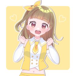 1girl brown_hair harusame_soup_(har_s_k) highres kachimachi_kosuzu link!_like!_love_live! love_live! medium_hair open_mouth smile solo  rating:General score:0 user:victusr34