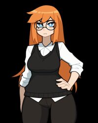  animated animated_gif bodysuit cosplay costume_switch freckles glasses latex latex_bodysuit muds red_hair siri_jay snapping_fingers tagme  rating:Sensitive score:15 user:MunkDonalds