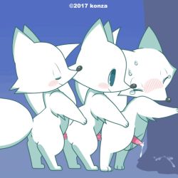  3boys anal animal_ears animal_nose animal_penis animated animated_gif anus blue_background blue_eyes blush blush_stickers chibi closed_eyes closed_mouth cum cumdrip dated erection fox fox_boy fox_ears fox_tail furry furry_male group_sex knotted_penis konza large_tail love_train male_focus male_penetrated mmm_threesome multiple_boys nose nude original penis precum sex shadow smile standing sweat sweatdrop tail tears testicles threesome tree uncensored wet yaoi  rating:Explicit score:74 user:ComboBreaking
