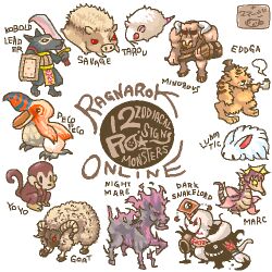  1boy bird boar chibi chinese_zodiac commentary_request copyright_name creature demon eddga evil_snake_lord fish full_body goat goat_(ragnarok_online) holding holding_shield holding_sword holding_weapon horse kobold_leader lowres lunatic_(ragnarok_online) mamaji marc_(ragnarok_online) minorous minotaur monkey monster mouse_(animal) nightmare_(ragnarok_online) open_mouth peco_peco rabbit ragnarok_online savage_(ragnarok_online) seahorse shield simple_background snake sword tarou_(ragnarok_online) tiger weapon white_background year_of_the_dog year_of_the_dragon year_of_the_goat year_of_the_horse year_of_the_monkey year_of_the_ox year_of_the_pig year_of_the_rabbit year_of_the_rat year_of_the_rooster year_of_the_snake year_of_the_tiger yoyo_(ragnarok_online) 