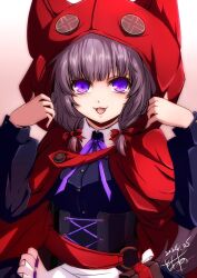  2024 animal_ears dated fangs highres indie_virtual_youtuber nokkovt open_mouth purple_eyes shiyuykaiak virtual_youtuber wolf_ears wolf_girl 