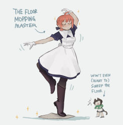  absurdres ahoge apron highres luise_(hepari) maid mimi_(akiko) pink_hair princess_blitz tagme  rating:General score:2 user:floretto00