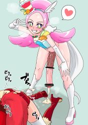 1futa aftersex animal_penis bottomless cum cum_in_pussy cumdrip cure_chocolat cure_parfait futa_with_female futanari green_eyes grin heart highres horse_penis kenjou_akira kirahoshi_ciel kirakira_precure_a_la_mode penis pink_hair precure smile spoken_heart tagme tail torn_clothes tsubasa_(godbardtsubasa) rating:Explicit score:93 user:JudgeKing