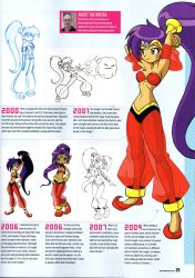  concept_art float_muffin harem_outfit highres lots_of_jewelry magazine_scan nintendo_power official_art ponytail scan shantae shantae_(series) wayforward  rating:Sensitive score:58 user:Novea