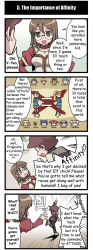 1boy 1girl 4koma alternate_language arrow_(symbol) artist_request bahamut_(totomono) belt blonde_hair brown_eyes brown_hair celestia_(totomono) choker clenched_hand comic crossed_arms diablos_(totomono) dwarf_(totomono) elf elf_(totomono) emphasis_lines english_text fairy fairy_(totomono) felpurr from_behind glasses gnome_(totomono) hairband hard-translated highres human_(totomono) jewelry ken_to_mahou_to_gakuen_mono khulaz long_sleeves necklace official_art open_mouth outstretched_arm pleated_skirt pointy_ears ponytail running school_uniform skirt speech_bubble standing sweatdrop talking third-party_edit translated rating:Sensitive score:2 user:danbooru