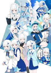  :q armband baseball_cap beret black_sweater blue_armband blue_cardigan blue_dress blue_flower blue_hair blue_jacket blue_kimono blue_neckerchief blue_serafuku blue_skirt blunt_bangs blush braid breasts brown_dress cardigan cleavage colored_inner_hair commentary_request crown_braid dot_nose double_bun dress earrings fanged_bangs flower gloves grey_cardigan hair_bun hair_flower hair_ornament half_up_braid hat high-waist_skirt highres jacket japanese_clothes jewelry kanzashi kimono layered_skirt lize_helesta lize_helesta_(10th_costume) lize_helesta_(11th_costume) lize_helesta_(1st_costume) lize_helesta_(2nd_costume) lize_helesta_(3rd_costume) lize_helesta_(4th_costume) lize_helesta_(5th_costume) lize_helesta_(6th_costume) lize_helesta_(7th_costume) lize_helesta_(8th_costume) lize_helesta_(9th_costume) lize_helesta_(valkyrie_hero) long_hair maid military_hat multicolored_hair multiple_persona multiple_views neckerchief nemui_ogi nijisanji off_shoulder ponytail purple_eyes sailor_collar sanbaka_anniversary_outfit school_uniform serafuku short_hair shorts sidelocks silver_tiara skirt small_breasts smile streaked_hair sun_hat sweater tongue tongue_out tsumami_kanzashi twin_braids two-tone_hair very_long_hair virtual_youtuber white_gloves white_hair white_sailor_collar white_skirt white_sweater 