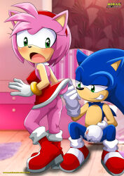  amy_rose ass bbmbbf blue_skin blush clothes_lift colored_skin covered_erect_nipples dress dress_lift furry gloves green_pupils grin highres looking_back masturbation no_panties open_mouth palcomix penis penis_grab pink_skin red_dress sega shoes smile sonic_(series) sonic_the_hedgehog squatting white_gloves  rating:Explicit score:17 user:Abraham01134