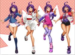  bakumatsu_rouman ichijou_akari priestess purple_hair school_uniform snk the_last_blade 