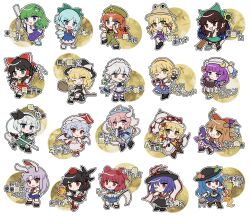  6+girls :d :o alice_margatroid animal_ears animal_print apron arm_cannon ascot bat_wings beret bird black_bow black_bowtie black_footwear black_hair black_hairband black_hat black_ribbon black_skirt black_sun black_vest blonde_hair blue_bow blue_dress blue_eyes blue_footwear blue_hair blue_hat blue_kimono blue_ribbon blue_sash blue_skirt blunt_bangs blush book boots bow bowtie braid broom broom_riding brown_footwear brown_hair brown_hat brown_horns bun_cover capelet carrot_pin center_frills chain character_name cirno closed_mouth coin collared_shirt commentary crescent crescent_hat_ornament crow cube detached_sleeves dress fang fang_out folded_fan folding_fan footwear_bow frilled_bow frilled_dress frilled_hair_tubes frilled_hat frilled_shirt_collar frilled_skirt frills frog_hair_ornament frog_print frown full_body geta gohei green_bow green_eyes green_hair green_hat green_skirt green_vest grey_eyes grey_hair grin hair_bobbles hair_bow hair_ornament hair_ribbon hair_tubes hairband hakurei_reimu hand_fan hand_on_own_hip hands_up hat hat_bow hat_ornament hat_ribbon hauchiwa highres hinanawi_tenshi hitodama_print holding holding_book holding_fan holding_gohei holding_notebook holding_scythe holding_sword holding_umbrella holding_weapon hong_meiling horn_ornament horn_ribbon horns ibuki_suika ice ice_wings index_finger_raised izayoi_sakuya japanese_clothes kaname-ishi katana kimono kirisame_marisa knife kochiya_sanae konpaku_youmu konpaku_youmu_(ghost) leaf_hat_ornament long_hair long_sleeves looking_at_viewer maid_headdress mirei_(miirei) mob_cap moriya_suwako multiple_girls nagae_iku neck_ribbon necktie notebook one_eye_closed onozuka_komachi open_book open_mouth orb outline outstretched_arm pants parted_bangs patchouli_knowledge peach_hat_ornament pinafore_dress pink_bow pink_eyes pink_hair pink_hairband pink_shirt pink_skirt pointing pointing_up puffy_short_sleeves puffy_sleeves purple_eyes purple_hair purple_ribbon purple_skirt purple_vest pyramid_(geometry) rabbit_ears rabbit_girl rabbit_tail red_bow red_bowtie red_eyes red_footwear red_hair red_hat red_necktie red_ribbon red_shirt red_skirt reisen_udongein_inaba reiuji_utsuho remilia_scarlet ribbon ribbon-trimmed_sleeves ribbon_trim rope saigyouji_yuyuko sandals sash scythe shameimaru_aya shanghai_doll shawl shide shimenawa shirt shoes short_hair short_sleeves sidelocks single_hair_tube single_sidelock skin_fang skirt skirt_set sleeveless sleeveless_dress sleeveless_shirt smile snake_hair_ornament socks standing standing_on_one_leg star_(symbol) star_hat_ornament sun sword sword_of_hisou tabard tail tengu-geta thighhighs third_eye tokin_hat touhou touhou_hisoutensoku translation_request triangular_headpiece twin_braids two_side_up umbrella unsheathed v-shaped_eyebrows vest waist_apron waist_bow weapon white_apron white_bow white_capelet white_dress white_footwear white_hat white_pants white_shirt white_sleeves white_socks white_thighhighs white_umbrella wide_sleeves wings wrist_cuffs yakumo_yukari yellow_ascot yellow_bow yellow_eyes yellow_ribbon 