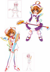  animal_ears brown_hair cat_ears cat_tail highres maid needle nurse short_hair sugiyama_genshou tail thighhighs wings  rating:Sensitive score:2 user:Tekrelious