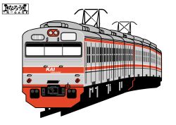  absurdres highres inaho0734 kereta_api_indonesia logo multiple_unit_train no_humans original pantograph simple_background train vehicle_focus white_background 