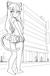  absurdres akemithekitten cat_girl highres humiliation loli original public_indecency public_vibrator pussy_juice sex_toy sketch vibrator vibrator_cord walking 