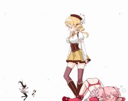 10s 3girls akemi_homura akemi_homura_(magical_girl) arm_warmers ass babydoll black_hair blonde_hair blush boots breasts breath clothes_lift collar corset dimples_of_venus dress dress_lift drill_hair fingerless_gloves garter_belt garter_straps gloves grey_legwear homu kaname_madoka kaname_madoka_(sexy_madoka) large_breasts lingerie long_hair magical_girl mahou_shoujo_madoka_magica mahou_shoujo_madoka_magica_(anime) multiple_girls no_gloves no_panties official_style pantyhose pink_hair red_legwear skirt striped_clothes striped_legwear striped_thighhighs teri_terio thighhighs tomoe_mami tomoe_mami_(magical_girl) top-down_bottom-up translated twin_drills underwear vertical-striped_clothes vertical-striped_legwear vertical-striped_thighhighs zettai_ryouiki rating:Sensitive score:21 user:danbooru