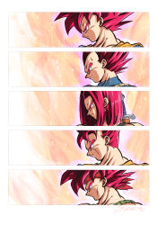  5boys absurdres bandana bardock close-up dragon_ball dragon_ball_heroes dragon_ball_super dragon_ball_super_broly highres kanaetecho male_focus medium_hair multiple_boys profile red_bandana red_eyes red_hair scar scar_on_face son_gohan_(future) son_goku spiked_hair super_saiyan super_saiyan_god trunks_(dragon_ball) trunks_(future)_(dragon_ball) vegeta 