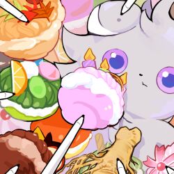  animal_focus cat commentary_request confused energy_root espurr esu_(b_r9) food gameplay_mechanics gen_6_pokemon macaron nintendo no_humans pastry plant_roots poke_puff pokemon pokemon-amie pokemon_(creature) pokemon_focus purple_eyes solo stylus supreme_autumn_poke_puff supreme_honor_poke_puff supreme_spring_poke_puff supreme_summer_poke_puff supreme_wish_poke_puff 