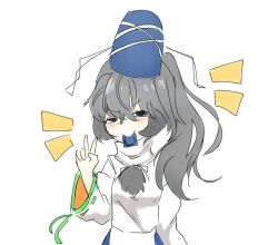  antinomy_of_common_flowers earmuffs hair_ornament hair_stick hat hopeless_masquerade japanese_clothes kariginu mononobe_no_futo nuenis ofuda original pom_pom_(clothes) ritual_baton tate_eboshi ten_desires touhou wide_sleeves 