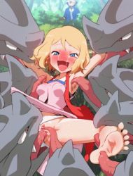  1boy 1girl ahegao animated animated_gif ash_ketchum barefoot bestiality blush breasts bush clothes_lift clothing_aside covered_erect_nipples dress dress_lift feet female_ejaculation female_orgasm gen_1_pokemon humiliation kusugurijin licking licking_armpit licking_foot lowres nintendo orgasm panties panties_aside pokemon pokemon_(anime) pokemon_(creature) pokemon_xy_(anime) pussy_juice rhyhorn serena_(pokemon) skirt skirt_lift small_breasts soles solo_focus spread_legs tickle_torture tickling toes tongue tongue_bath tongue_out underwear watching wavy_mouth  rating:Explicit score:471 user:JustLewdit