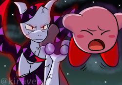 aura blush_stickers corruption crossover dark_persona dharkon floating gen_1_pokemon glowing hal_laboratory highres kiravera8 kirby kirby_(series) legendary_pokemon mewtwo night night_sky nintendo open_mouth pokemon pokemon_(creature) possessed possession psychic red_eyes screaming sky slit_pupils star_(sky) starry_sky super_smash_bros. tentacles veins watermark rating:Sensitive score:4 user:danbooru