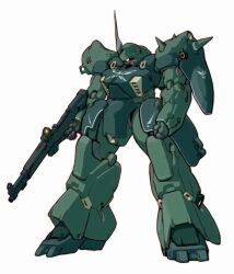 assault_rifle beam_rifle commentary_request energy_gun gun gundam gundam_0080 holding holding_gun holding_weapon kampfer_(mobile_suit) machinery mecha mecha_focus mobile_suit no_humans one-eyed original radio_antenna red_dot_sight red_eyes redesign rifle robot roundel science_fiction shield shoulder_spikes solo spikes tessaku_ro vernier_thrusters weapon white_background zeon 