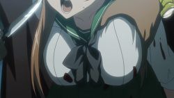 1girl animated animated_gif blood blush bouncing_breasts breasts dark-skinned_male dark_skin groping highschool_of_the_dead knife large_breasts miyamoto_rei moaning open_mouth rape rub rubbing school_uniform screaming sweat thug_(highschool_of_the_dead) watch weapon rating:Explicit score:167 user:moonwolfguy