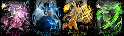  4girls absurdres blindfold blindfold_over_one_eye blue_hair dark-skinned_female dark_skin dress facial_mark galaxy_print gauntlet green_eyes green_hair hammer heart hermit_of_the_azure_forest highres jewelry kankan33333 king_of_greed knight_of_despair library_of_ruina light_persona lobotomy_corporation magical_girl multiple_girls project_moon queen_of_hatred red_eyes servant_of_wrath skirt snake sword wand weapon white_hair wonderlab yellow_eyes  rating:Questionable score:10 user:th8827