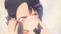  1boy 1girl :3 animated anime_screenshot audible_speech bath bathing bathtub black_hair blush brown_eyes brown_hair english_audio fang full-face_blush glasses hachiouji_naoto hair_up hetero holding holding_pen holding_phone ijiranaide_nagatoro-san imagining indoors laughing looking_at_phone looking_away nagatoro_hayase night nude one-piece_tan partially_submerged pen pervert phone recording scribble sitting skin_fang sound speech_bubble steam sweat tagme talking tan tanline teasing thought_bubble trolling video water wet  rating:Questionable score:128 user:15taylorn