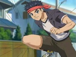 1boy aged_down black_eyes black_hair kouga_taichi shijou_saikyou_no_deshi_ken&#039;ichi shirt skinny white_shirt