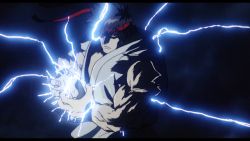  1990s_(style) 1boy dougi hadouken headband karate_gi murase_shuko muscular muscular_male retro_artstyle ryuu_(street_fighter) sparks static street_fighter street_fighter_ii_(series) 