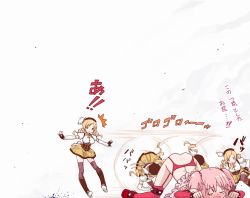10s 2girls ^^^ alternate_costume arm_warmers ass babydoll blonde_hair blush boots breasts collar corset dimples_of_venus drill_hair fingerless_gloves garter_belt garter_straps gloves grey_legwear kaname_madoka kaname_madoka_(sexy_madoka) large_breasts lingerie magical_girl mahou_shoujo_madoka_magica mahou_shoujo_madoka_magica_(anime) multiple_girls official_style pink_hair red_legwear skirt tears teri_terio thighhighs tomoe_mami tomoe_mami_(magical_girl) top-down_bottom-up translated twin_drills twintails underwear zettai_ryouiki rating:Sensitive score:42 user:danbooru