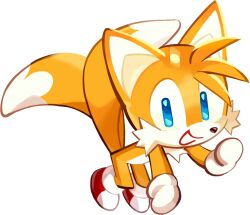  1boy animal_ears blue_eyes cookie_run cookie_run:_kingdom deformed flying fox_boy fox_ears fox_tail furry furry_male game_cg gloves helicopter_tail looking_at_viewer male_focus multiple_tails official_art open_mouth red_shoes shoes simple_background smile solo sonic_(series) tail tails_(sonic) tails_cookie third-party_source transparent_background two_tails white_gloves yellow_fur 