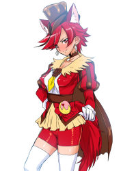 10s 1girl akikusa_peperon animal_ears bike_shorts brown_cape brown_hair brown_neckwear candy cape chocolate chocolate_bar choker commentary_request cure_chocolat dog_ears dog_tail earrings extra_ears eyebrows eyelashes female_focus food food-themed_hair_ornament fur_trim gloves hair_ornament hair_over_one_eye happy hat jewelry juliet_sleeves kenjou_akira kirakira_precure_a_la_mode long_sleeves looking_at_viewer magical_girl md5_mismatch multicolored_hair precure puffy_sleeves red_eyes red_hair resolution_mismatch ribbon short_hair shorts shorts_under_skirt sketch skirt smile solo source_smaller spiked_hair streaked_hair tail thighhighs thighs top_hat translation_request white_background white_gloves white_thighhighs rating:Sensitive score:26 user:danbooru