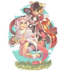  1boy 1girl bikini black_hat black_pants black_sandals black_scarf blonde_hair cabbie_hat cloud coat commentary commission english_commentary feather_trim feathered_wings frilled_hairband frills full_body grass hairband hat jumping long_hair looking_at_another lowres memoryjoule minstrel_(ragnarok_online) mismatched_bikini navel open_mouth pants pink_hairband pixel_art ragnarok_online red_bikini red_coat red_scarf sandals scarf short_hair smile striped_clothes striped_scarf swimsuit transparent_background wanderer_(ragnarok_online) white_bikini white_hair white_wings wings 